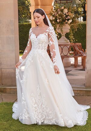 Diandra illusion wedding clearance dress