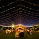 The newlyweds’ dinner reception was held in the Flora Farm’s mango grove under a tent of string lights. “The entire farm was glowing, and we ate and drank under the stars,” the bride says. Taylor and Cory dined at a romantic sweetheart table that was embellished with greenery, pink peonies, candles and lanterns. “It might have been the dreamiest table ever!”