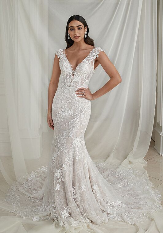 Justin Alexander Ember Fit-and-Flare Wedding Dress - 4