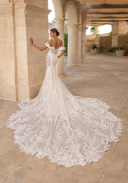 KITTY CHEN DIXIE, H2533 Fit-and-Flare Wedding Dress - 5