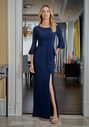 Jade Mother of the Bride by Jasmine J225008 Black,Blue,Brown,Champagne,Gray,Green,Ivory,Pink,Purple,Red,Silver,White Mother Of The Bride Dress - thumbnail - 1