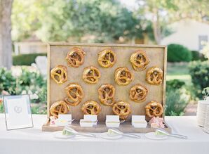 German Pretzel Station for Wedding at The Inn at Rancho Santa Fe in California