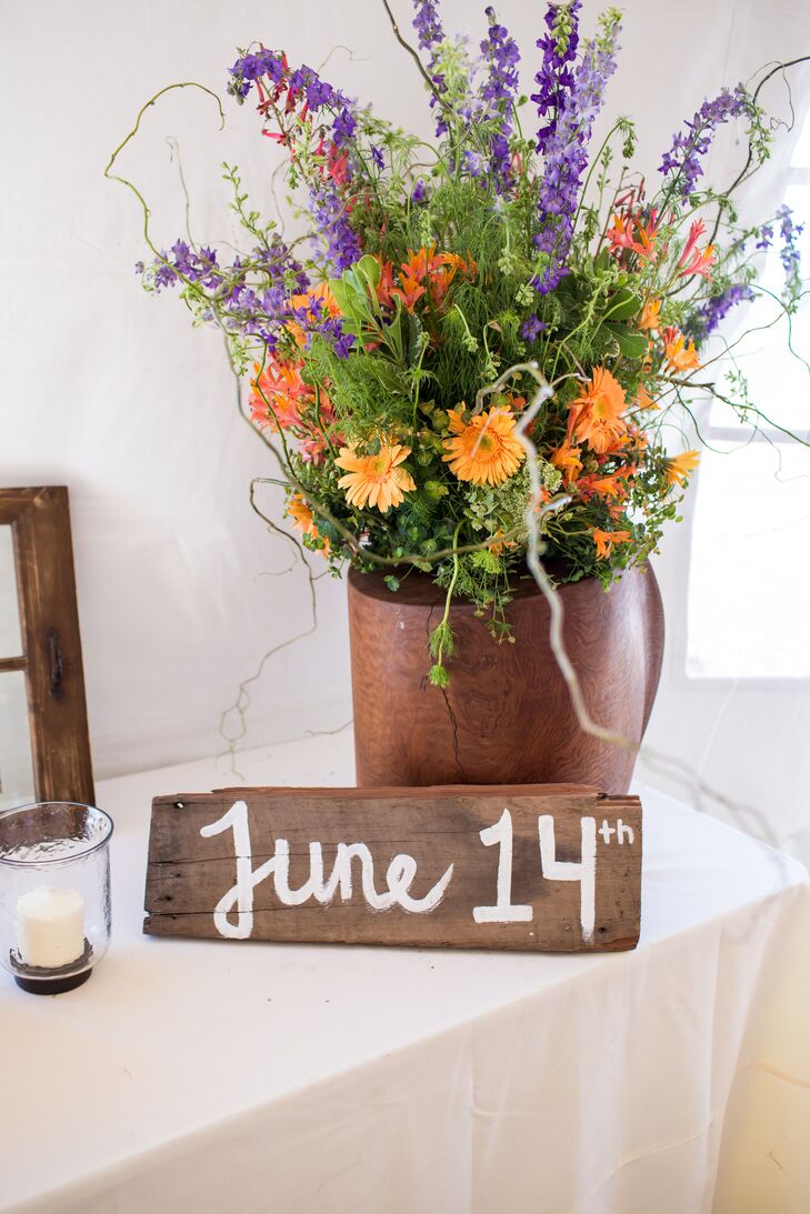 Bright Wildflower Arrangements and Hand-painted Signs