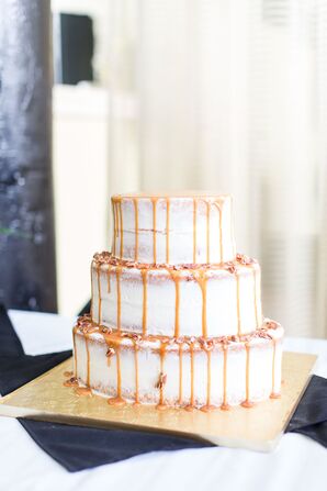 Coral and Pink Cinnamon Roll Cake