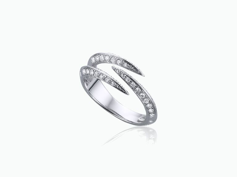 three claw band with white diamonds