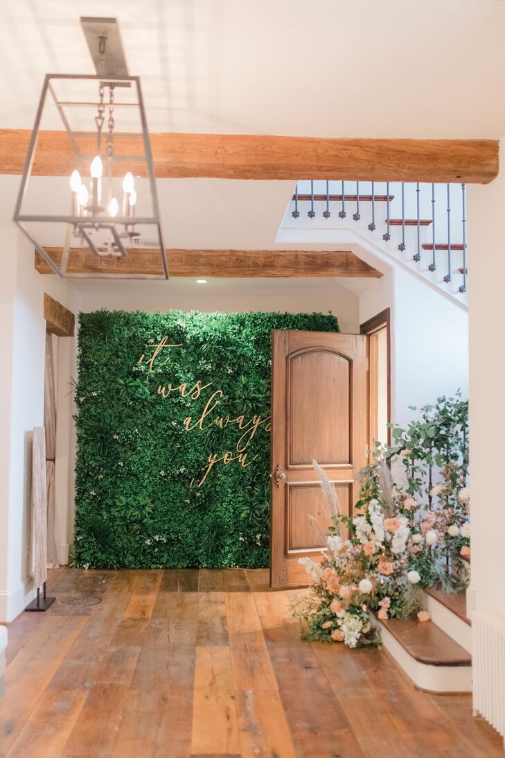 Greenery Wall Decoration for Wedding in Baltimore, Maryland