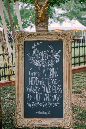 Gold-Framed Cocktail Hour Chalkboard