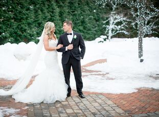 College sweethearts Megan Boyle (26 and a teacher) and William Winters (26 and an ADP sales executive) had a glamorous wedding at the Estate at Floren