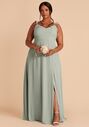 Birdy Grey Doris Dress in Chiffon Sage V-Neck Bridesmaid Dress - thumbnail - 1