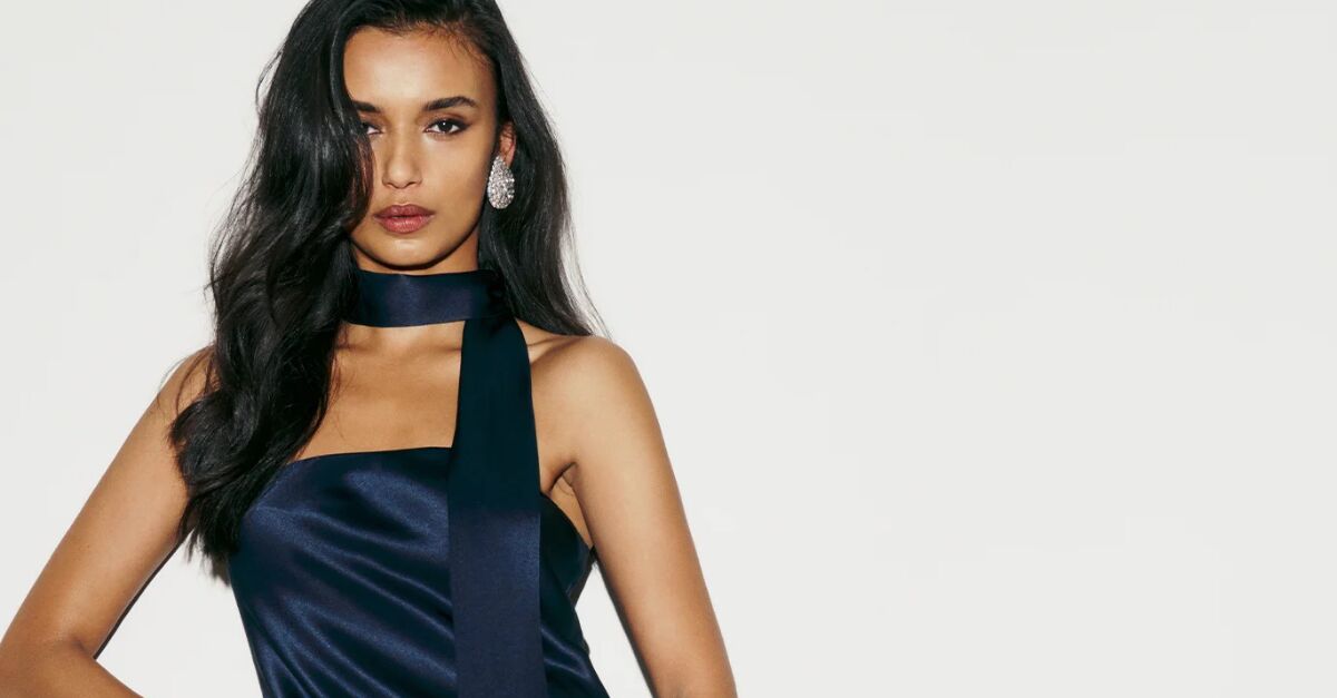 sachin and babi light blue dress The French Girl Formula: How To Dress Like Chloe Lecareux Without Breaking  The Bank