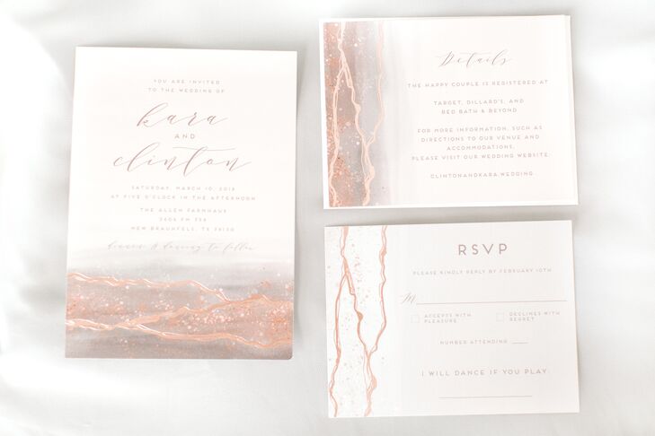Light Pink Invitations and Paper Goods