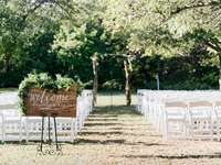 Wooden wedding sign