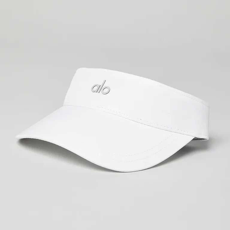 alo white visor for sporty bachelorette bride party