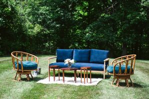 Blue Velvet Lounge Seating in Ann Arbor, Michigan