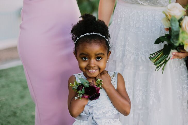 Flower Girl with Corsage and Updo