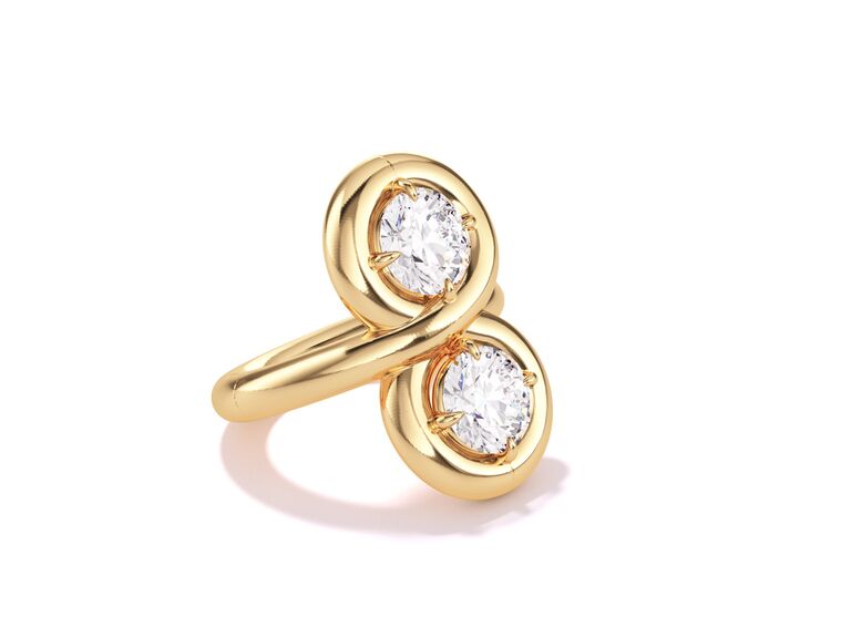 toi et moi two stone diamond engagement ring