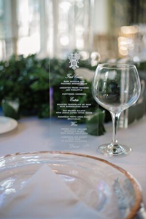 Engraved Glass Menus