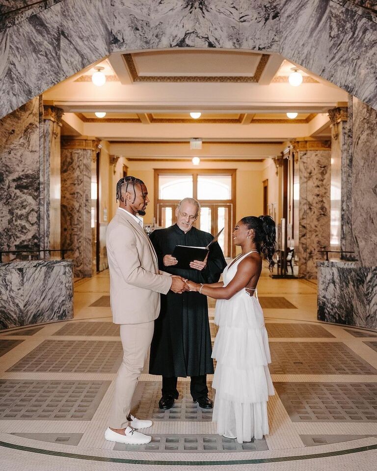 Simone Biles and Jonathan Owens wedding ceremony