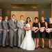 Black A-Line Bridesmaid Dresses with Pink Sashes