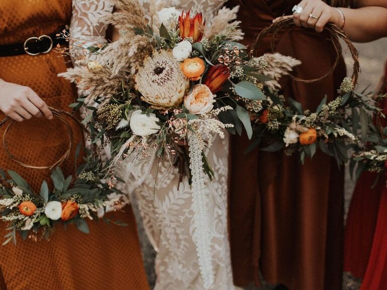 hoop alternative wedding bouquets
