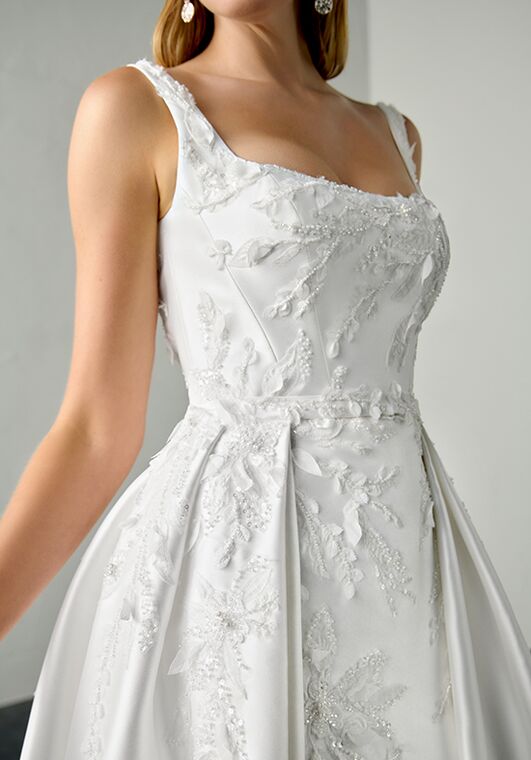 Justin Alexander Signature Carys Fit-and-Flare Wedding Dress - 4