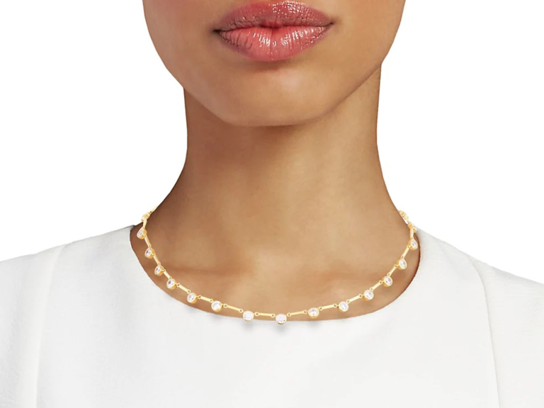 Super Chain Jewelry Women Zircon Rhinestone Necklace Shine Diamond Silver ba 