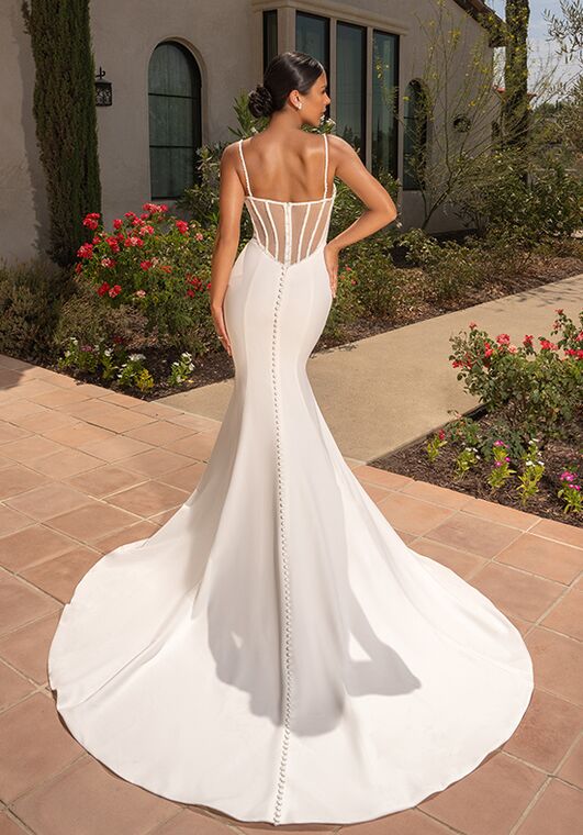 KITTYCHEN Couture CELINE, K2549 Sheath Wedding Dress - 4