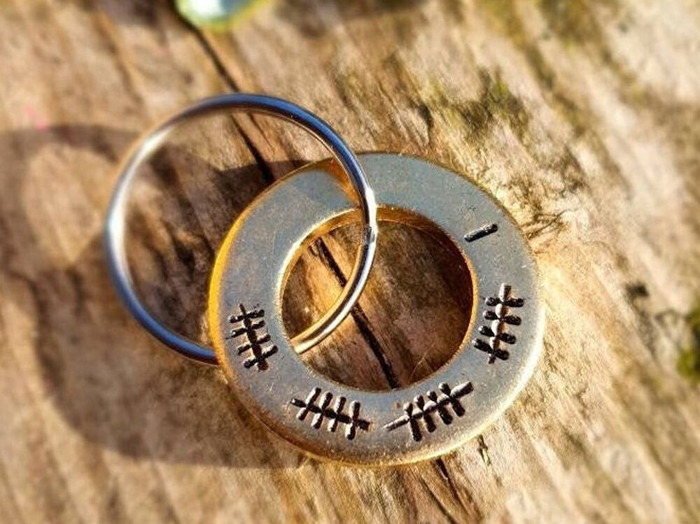 21st Wedding Anniversary Gift I STILL DO Keyring Parents Wife Husband BRASS Love 