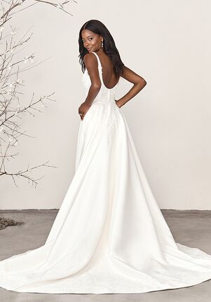 scoop neck wedding dress