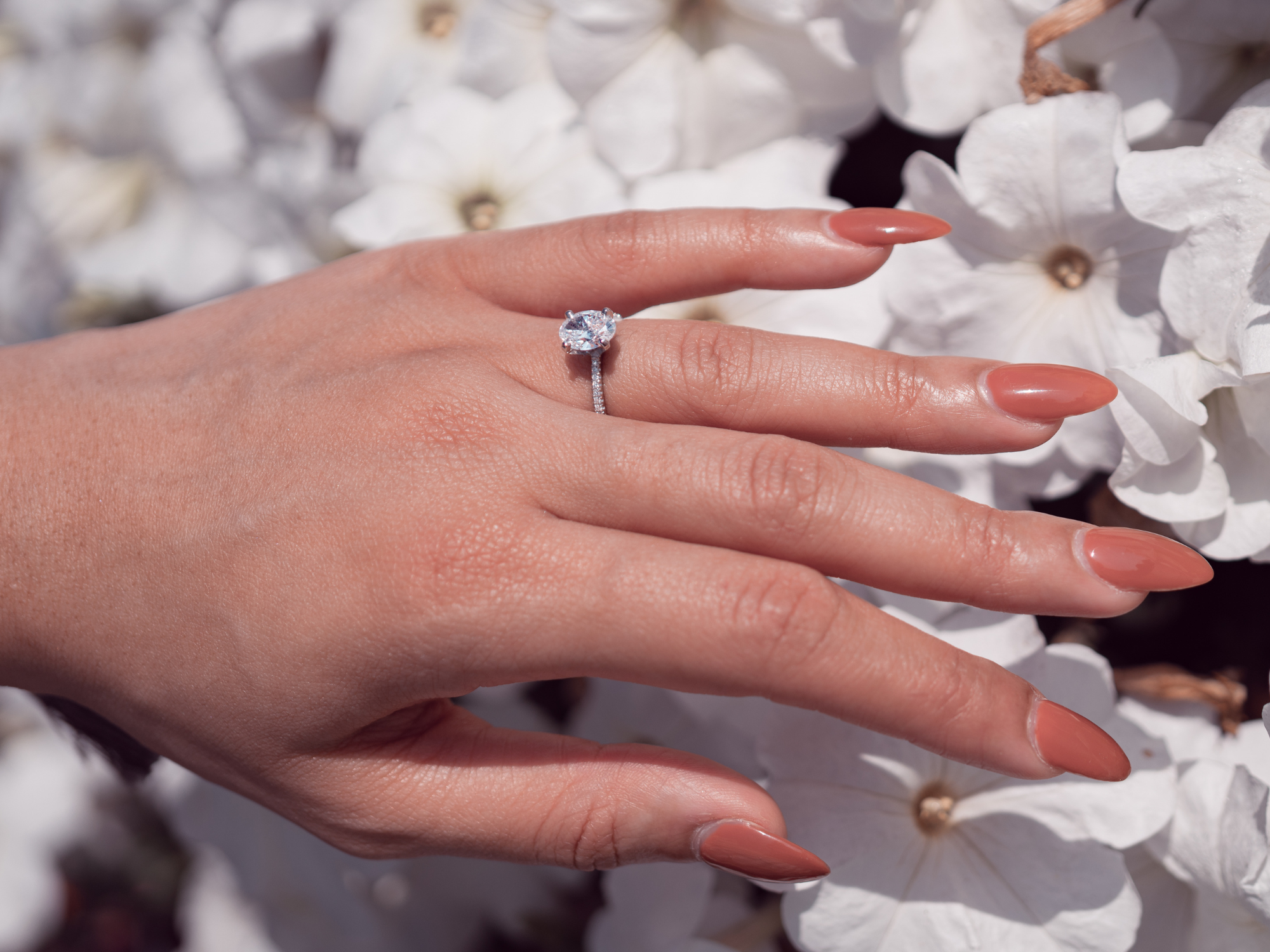 The Best Nail Color for Your Engagement Ring to Make It Pop