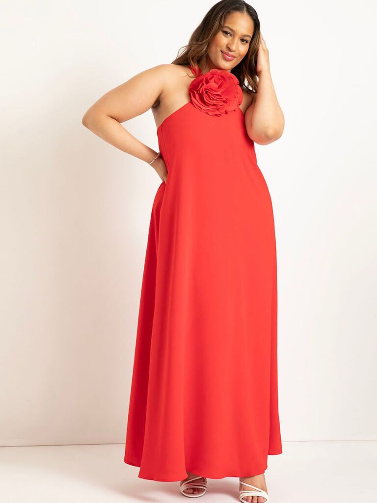Halter neck dress for mother of the bride. 