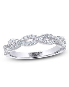 Kay Jewelers THE LEO Legacy Lab-Created Diamond Wedding Band 1/3 ct tw Round-cut 14K White Gold White Gold Wedding Ring