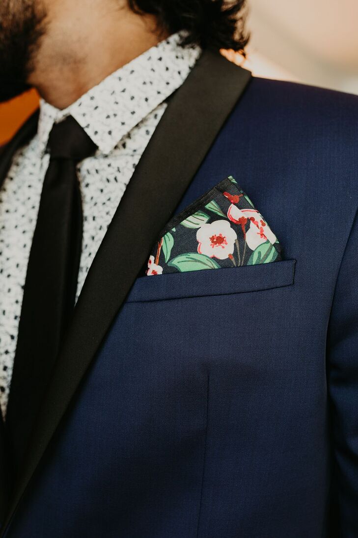Groom's Wedding Tuxedo Details at the Miami Beach Botanical Garden in Miami Beach, Florida