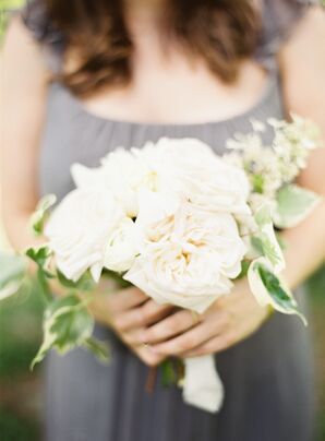 White Peony Bridesmaid Bouquets