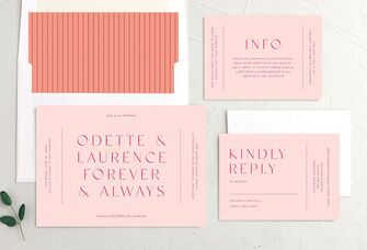 Affordable wedding invitation suite from The Knot Invitations Forever & Always wording
