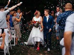 As a pair, Bryn and Chelsey always bring the fun. Case in point: their wedding. After Chelsey proposed with a ring box made of LEGOs in a comic book s