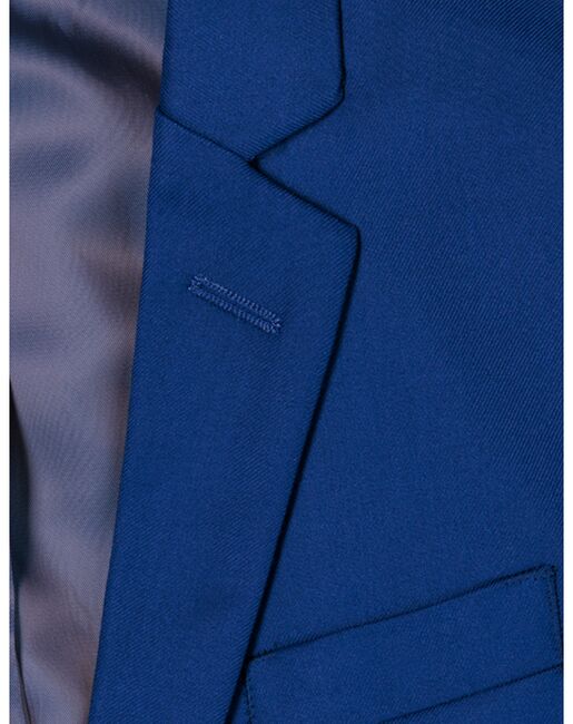 Perry Ellis "Noah" Kids Royal Blue Suit (5-Piece Set) Flower Girl Dress and Ring Bearer Outfit - 7