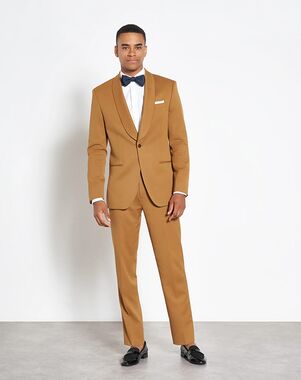 The Black Tux Marigold Shawl Tuxedo Gold Tuxedo