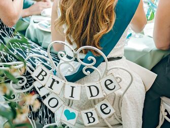 Bridal shower chair sign: "Bride To Be"