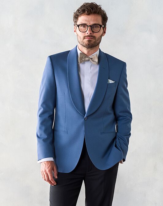 The Black Tux Light Blue Shawl Jacket Tuxedo Blue Tuxedo - 4