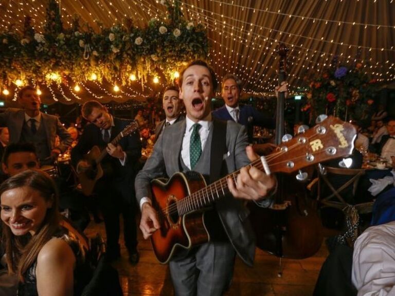 Irish musicians at Irish wedding reception