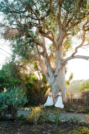 Standing Under Tree with Natural Surroundings