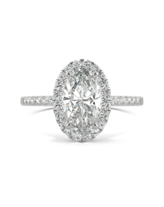 Forever One Moissanite Elegant Oval Cut Engagement Ring
