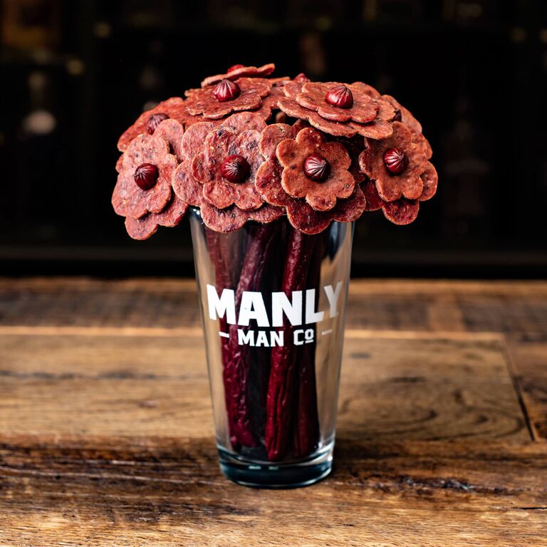 Beef jerky bouquet gift idea for husband. 