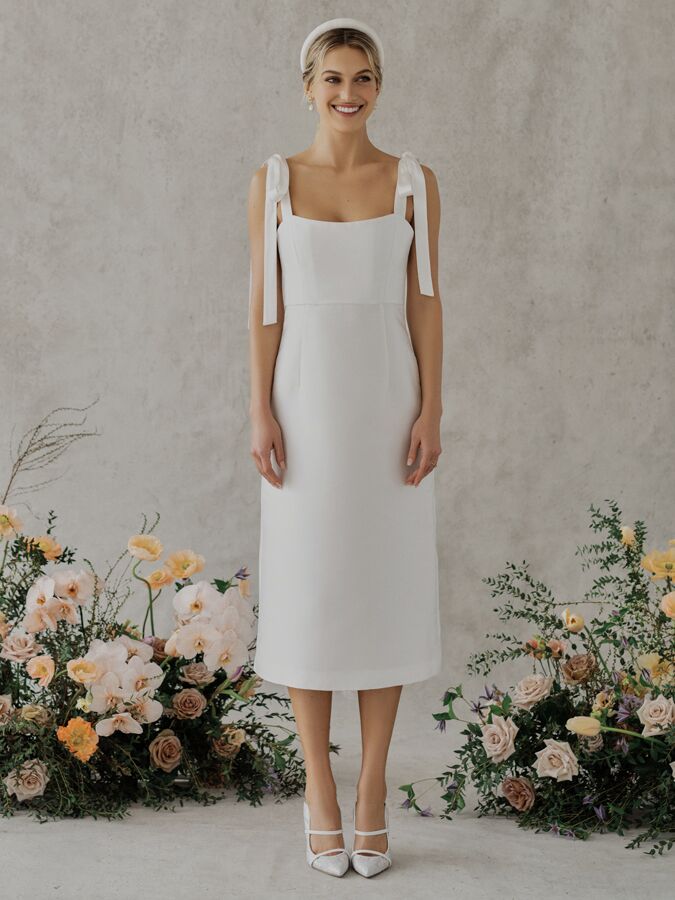 Alexandra Grecco Poppy silk blend satin mikado midi dress