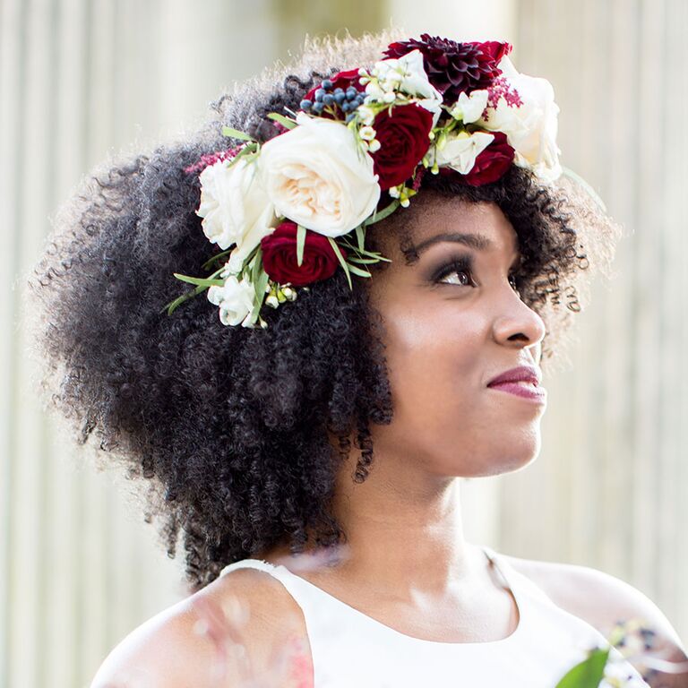 Wedding hair naturally curly