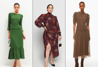 Three modest wedding guest dresses
