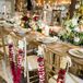 Gold Chiavari Sweetheart Chairs with Hindu Wedding Garland