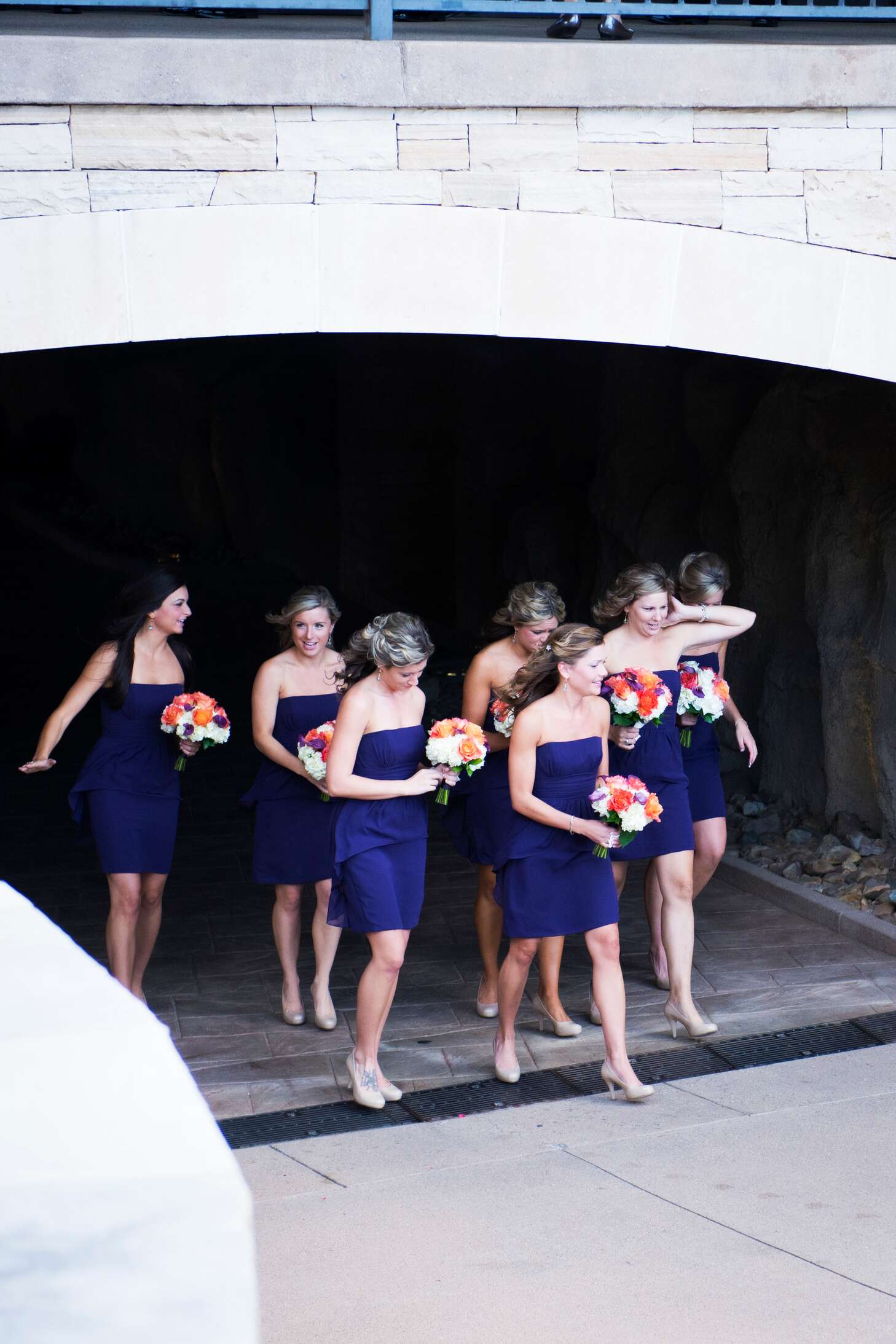 Purple Strapless Bridesmaid Dresses