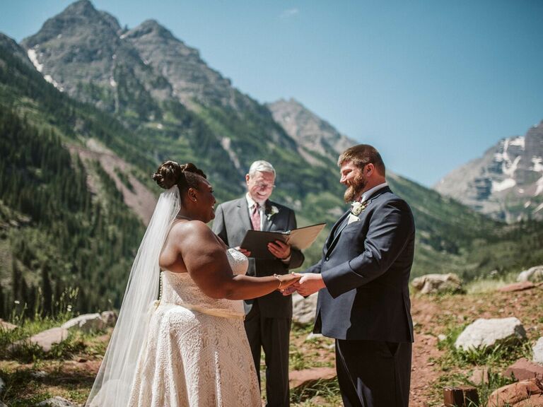 mountain wedding reception